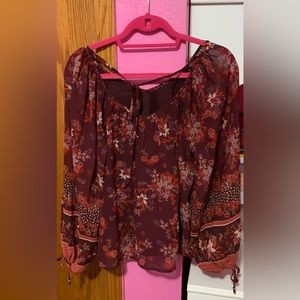 NWT. Chelsea &Theodore boho double lined blouse. Size XS.